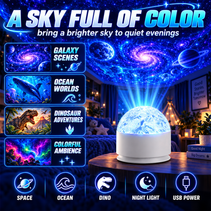 Aurora Dream Galaxy Projector  Transform Your Room After Dark.